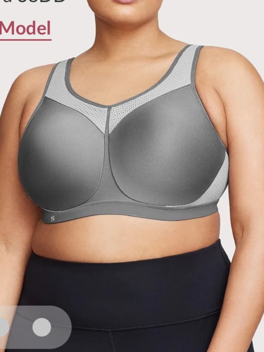 Glamorise MagicLift Seamless Sports Bra Style 1006 Gray 46G
